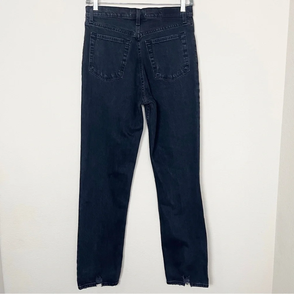 Abercrombie & Fitch A&F The 90’s Straight Ultra‎ High Rise Black Jean Size 30 L